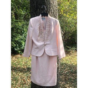 Vintage Pink Beaded Suit Jacket and Dress